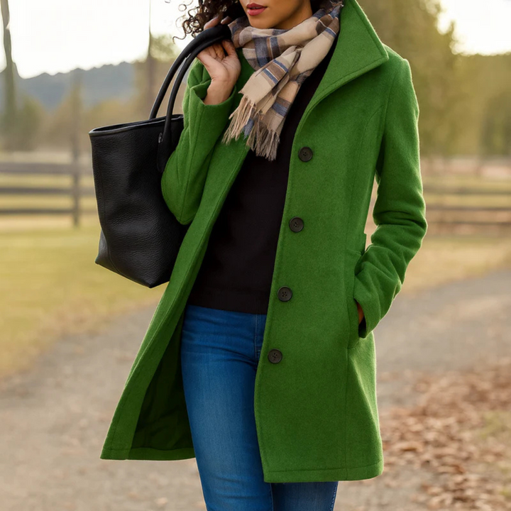 Classic Women's Coat with Buttons