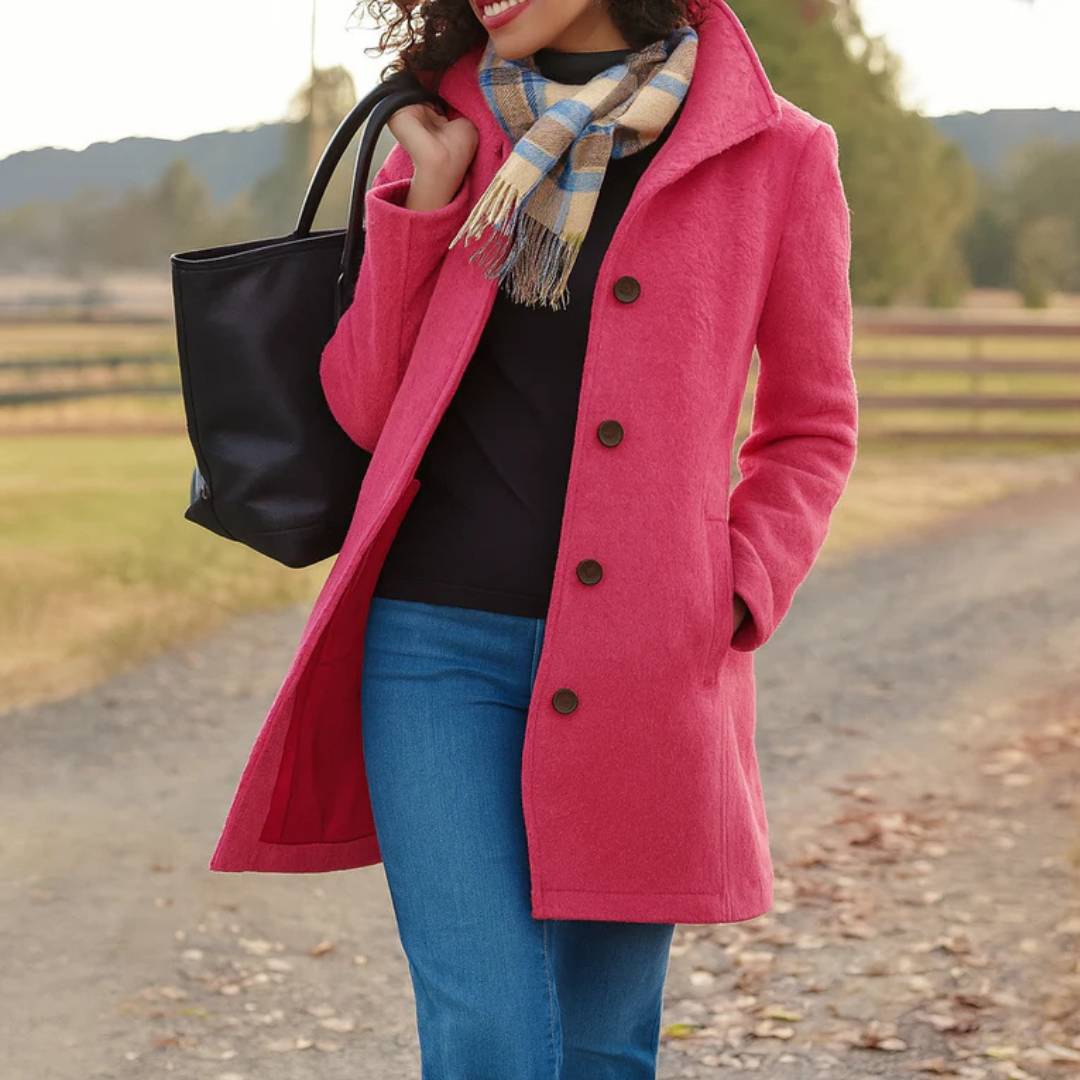 Classic Women's Coat with Buttons