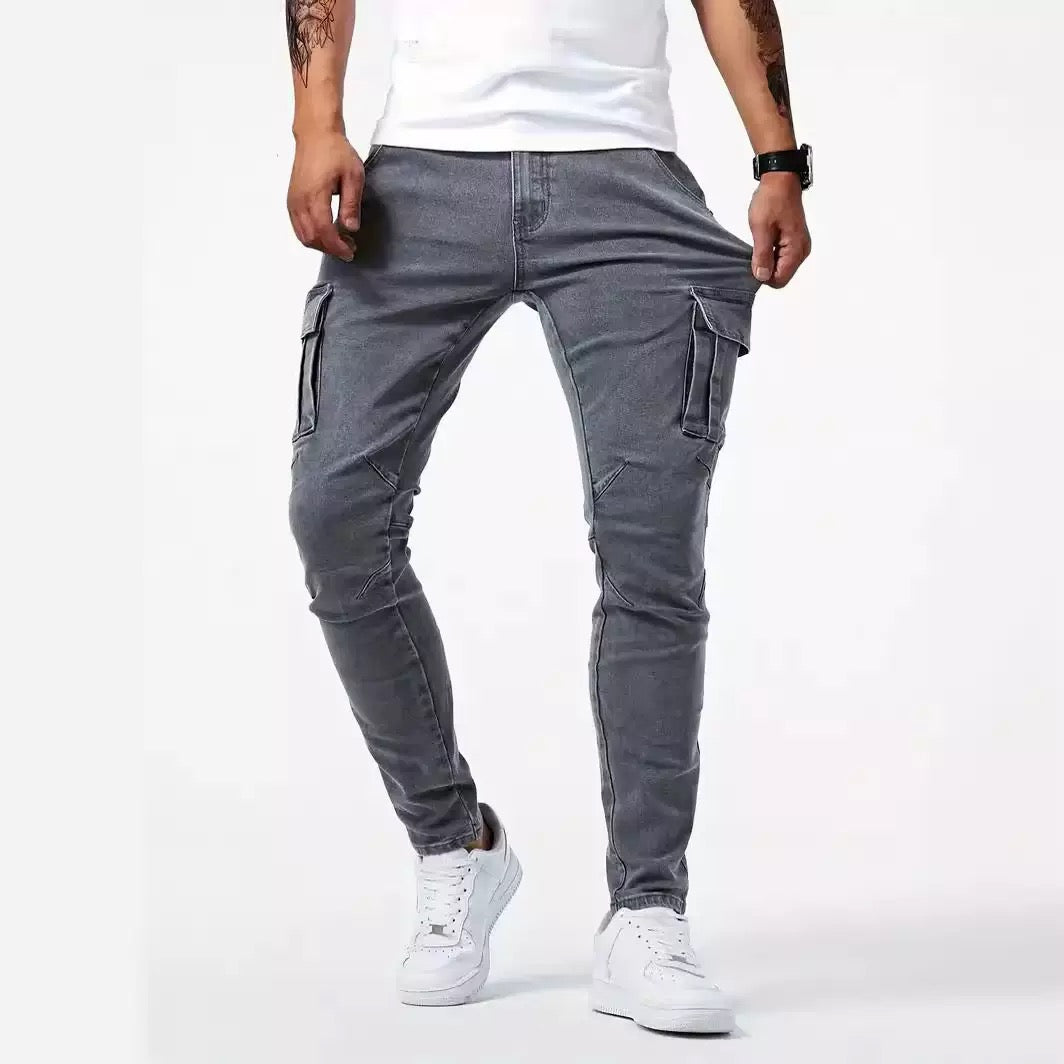 Slim Fit Cargo Bukser Til Herre