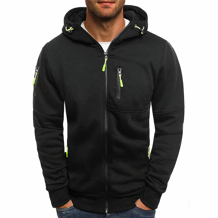 Men's Hooded Zip-Up Hoodie