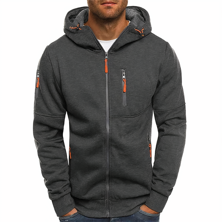 Men's Hooded Zip-Up Hoodie