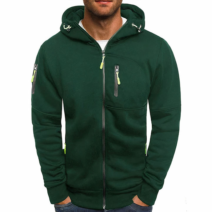 Men's Hooded Zip-Up Hoodie