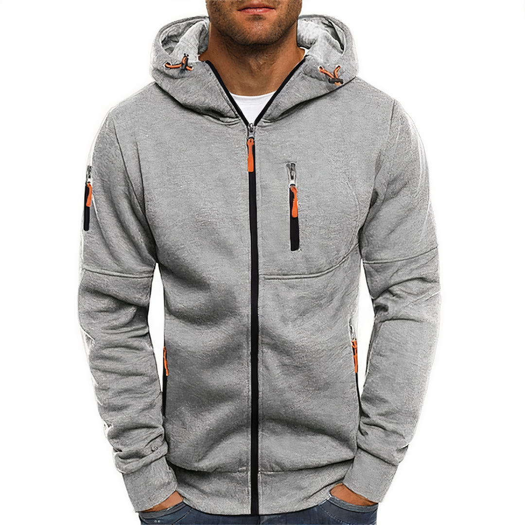 Men's Hooded Zip-Up Hoodie