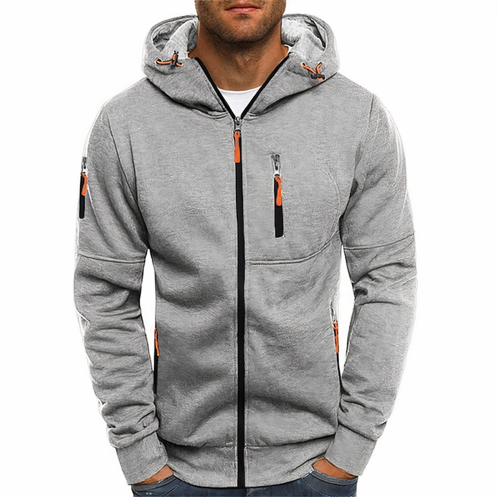 Men's Hooded Zip-Up Hoodie