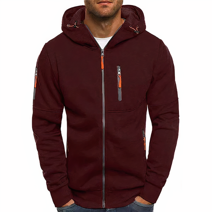Men's Hooded Zip-Up Hoodie