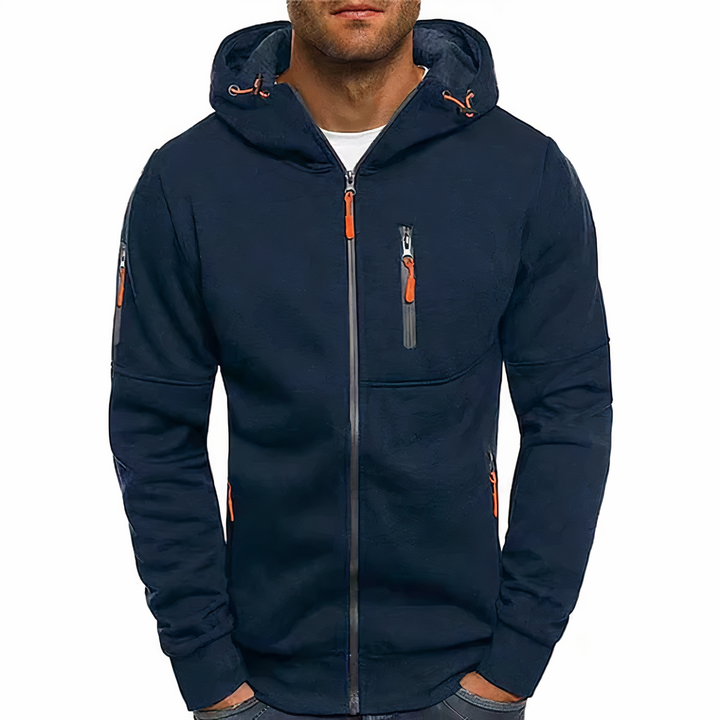 Men's Hooded Zip-Up Hoodie