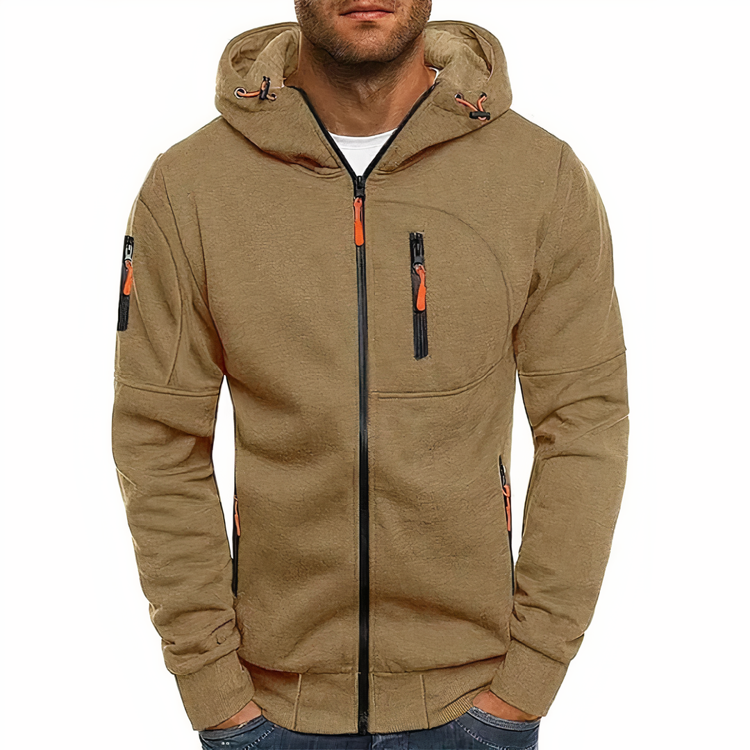 Men's Hooded Zip-Up Hoodie
