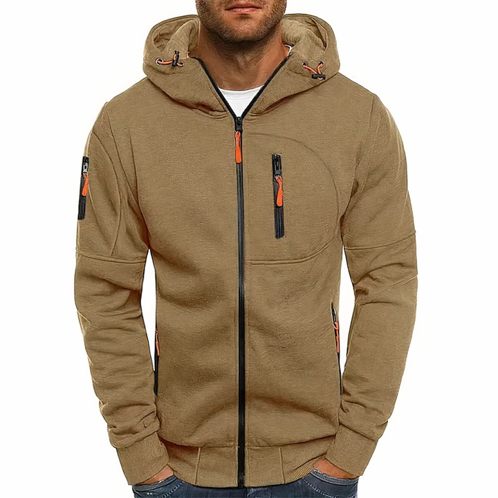Men's Hooded Zip-Up Hoodie