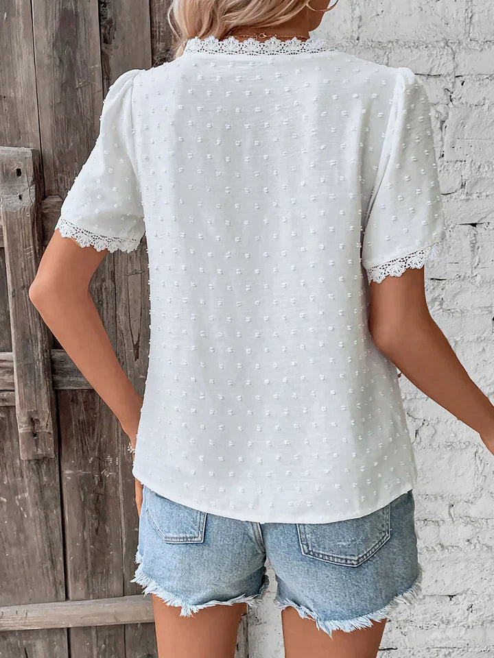 Blondebluse Med V-hals Dame