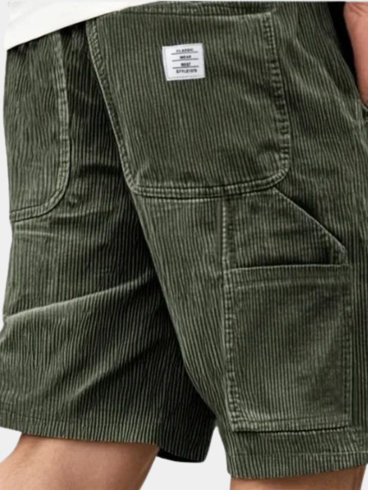 Fløjls Cargo Shorts Til Herre