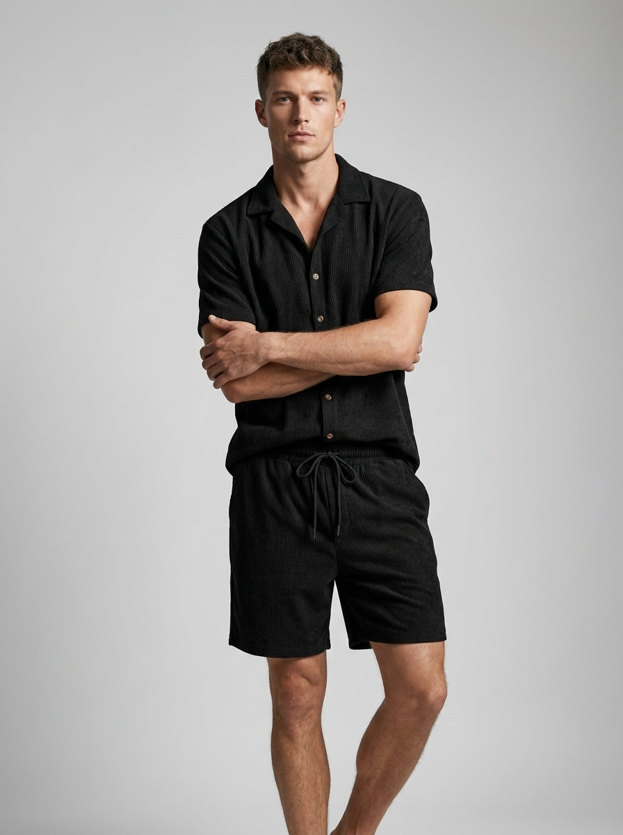 Herresæt Med Skjorte Og Shorts