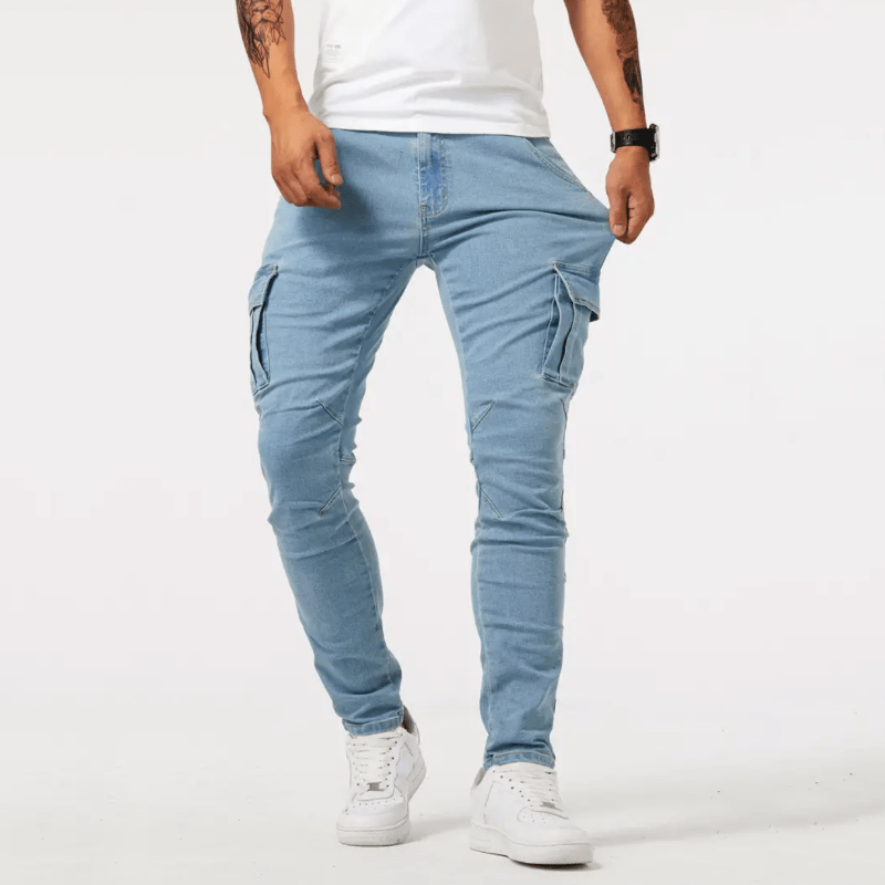 Slim Fit Cargo Bukser Til Herre