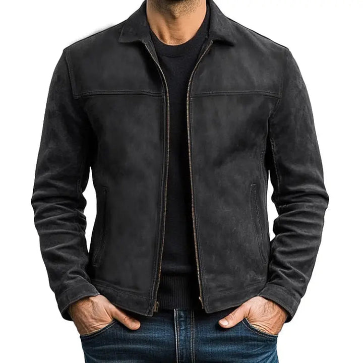 Men’s vintage-look leather jacket
