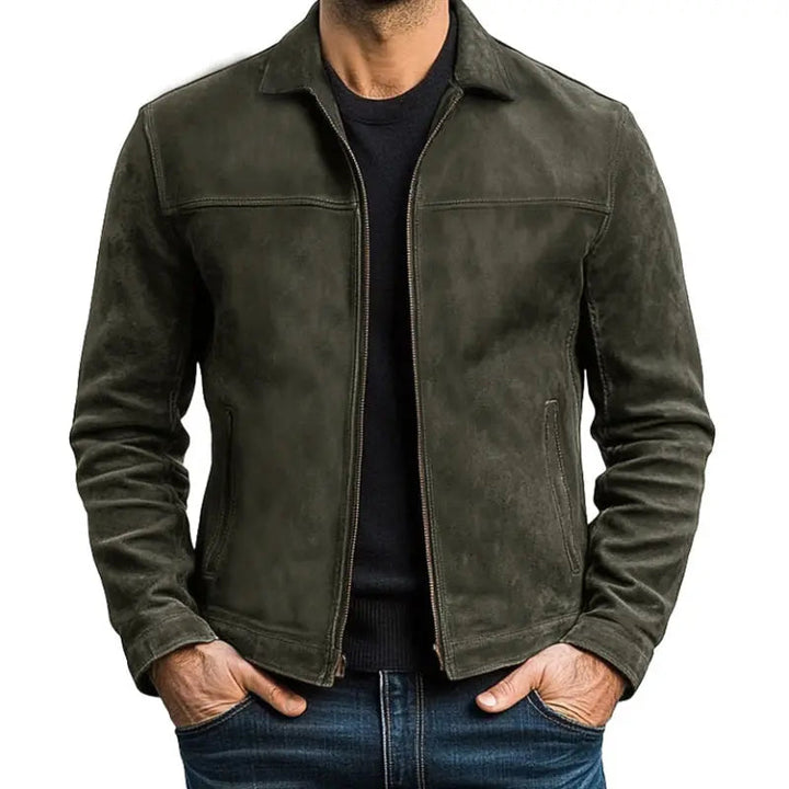 Men’s vintage-look leather jacket
