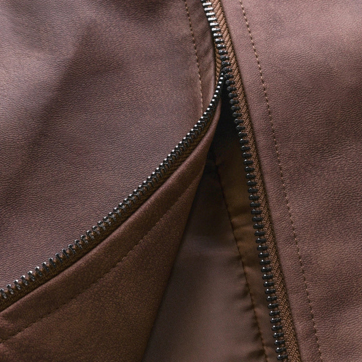 Men’s vintage-look leather jacket