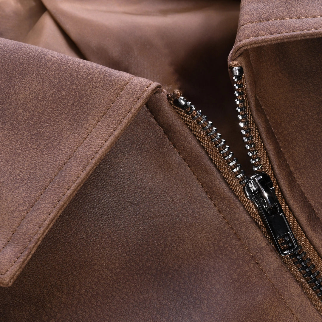 Men’s vintage-look leather jacket