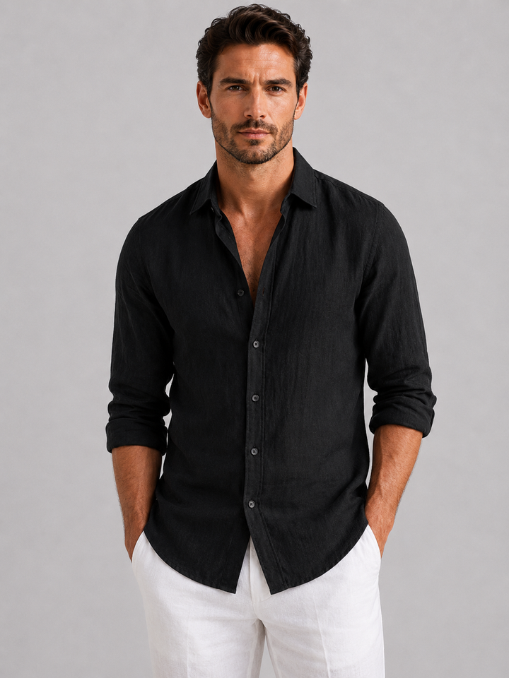 Casual summer shirt with buttons for men