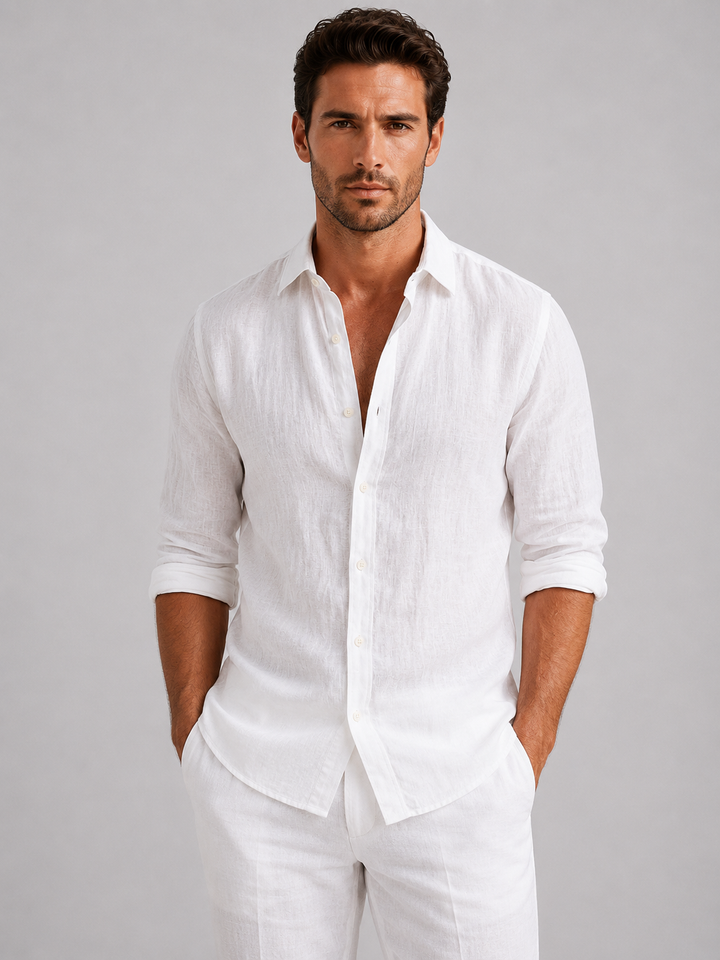 Casual summer shirt with buttons for men