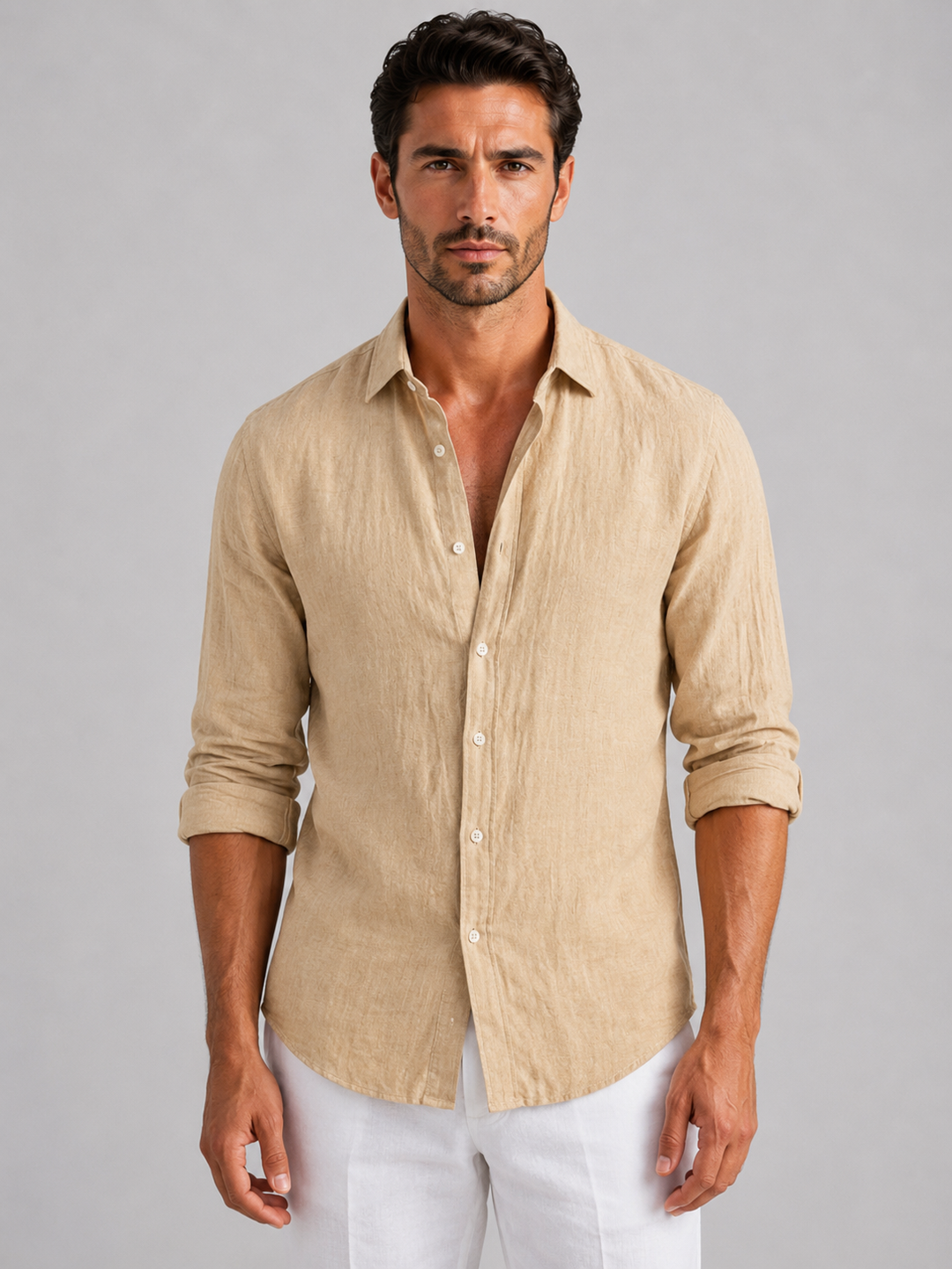 Casual summer shirt with buttons for men