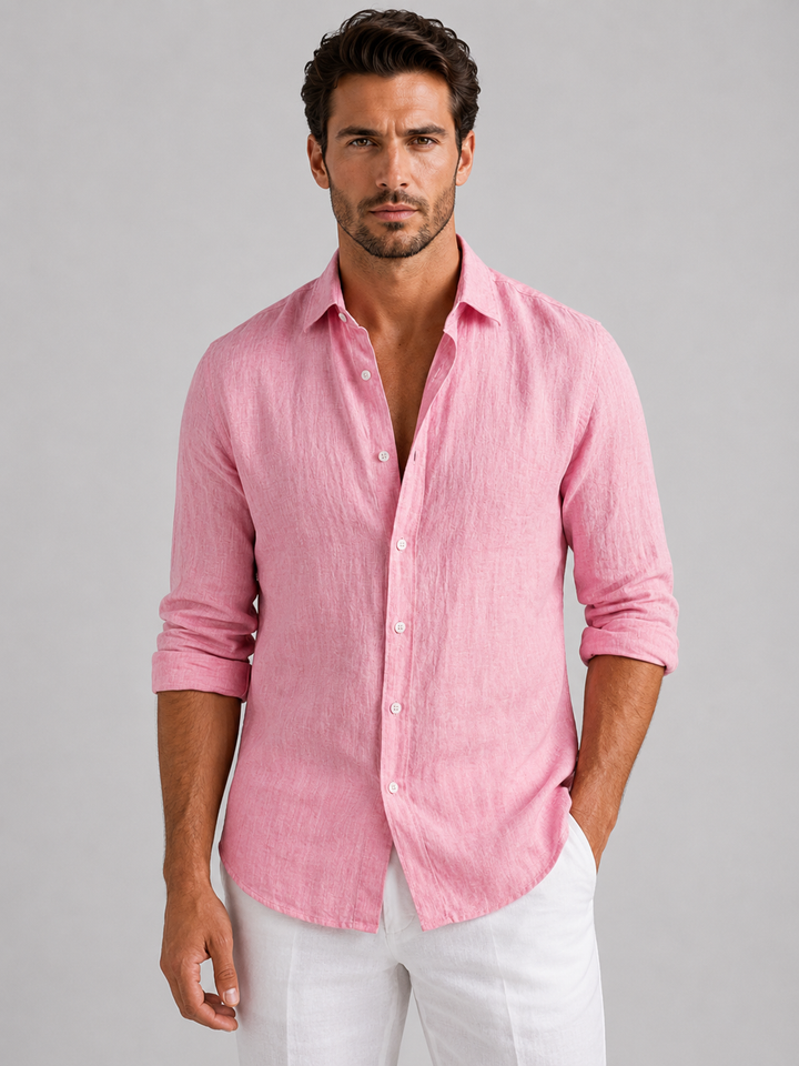 Casual summer shirt with buttons for men