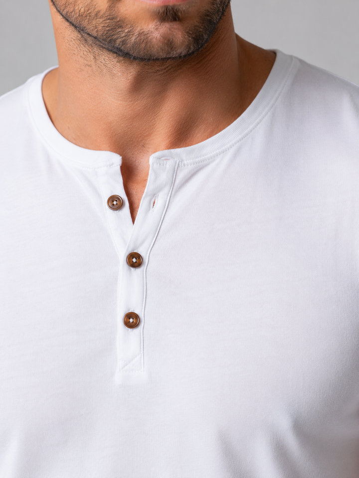 Slim Fit Henley T-shirt for Men