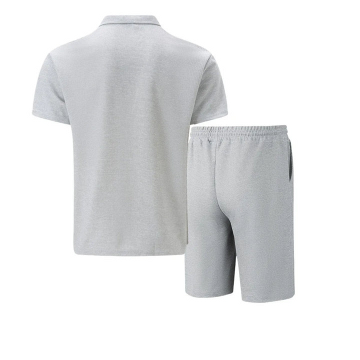 Casual polo shirt and shorts set for men