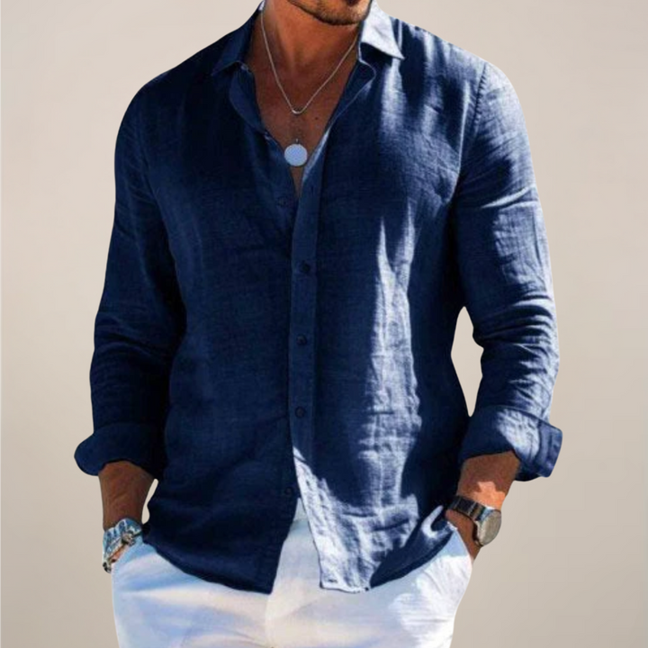 Men’s linen shirt with buttons
