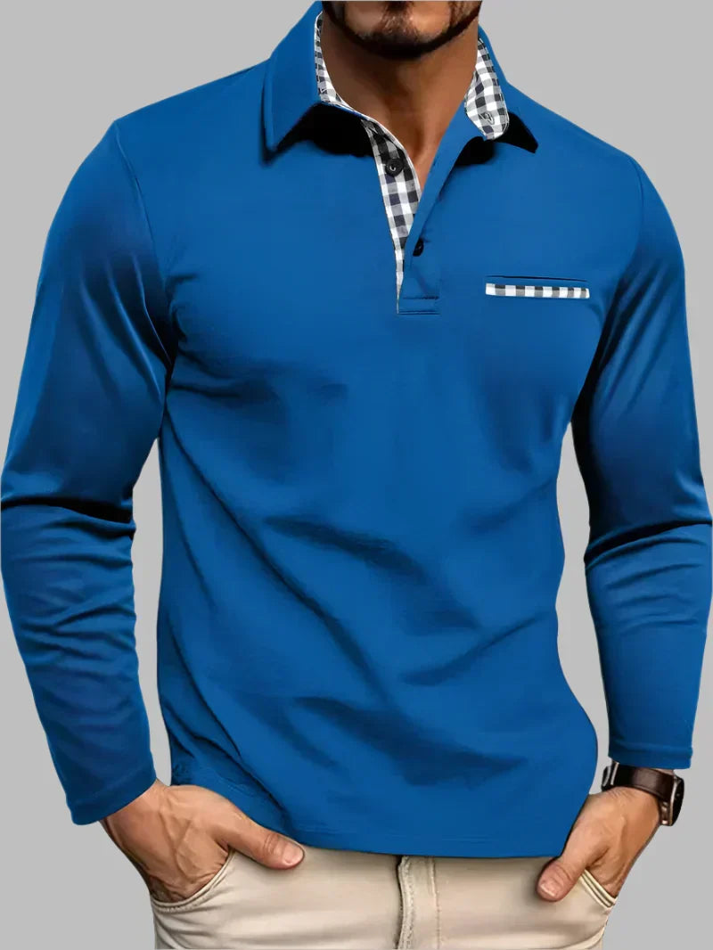 Long-Sleeved Polo Shirt for Men