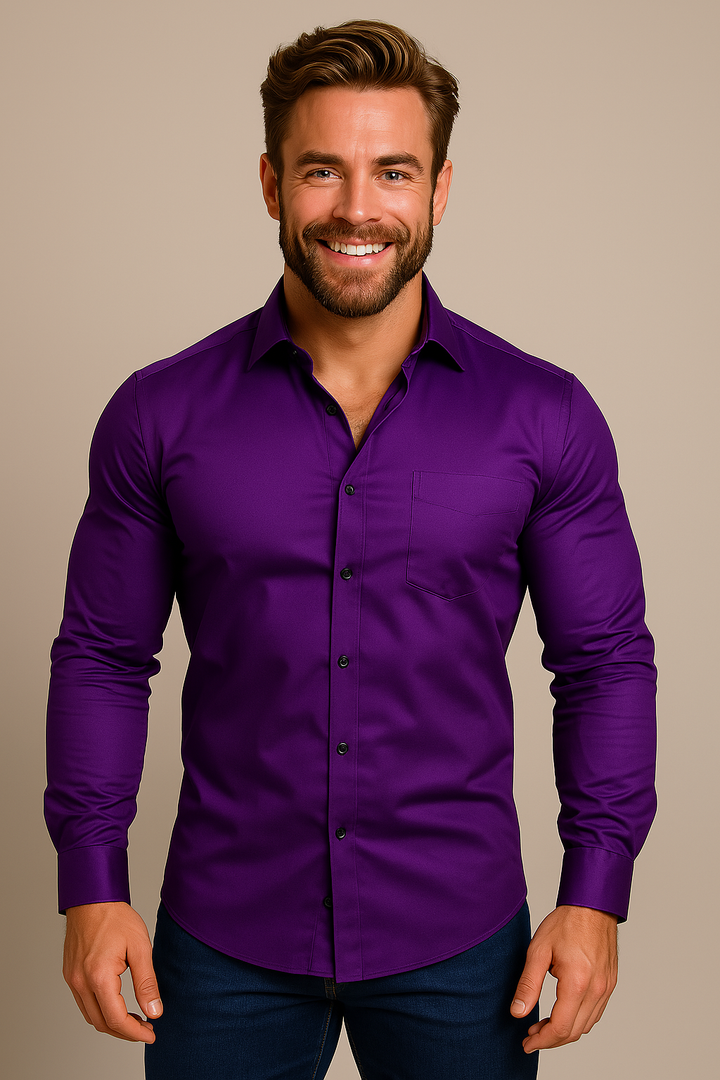 Vintage Long-Sleeve Shirt for Men