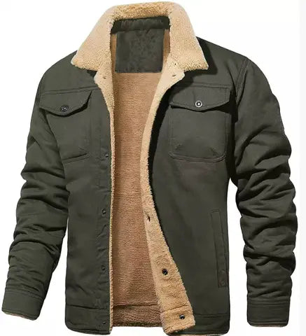 Men's Winter Jacket with Shearling Collar