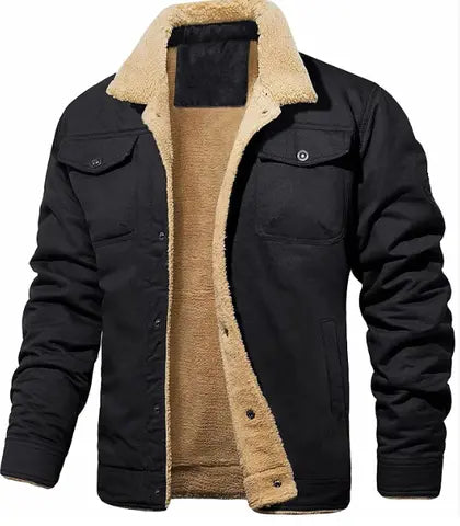 Men's Winter Jacket with Shearling Collar
