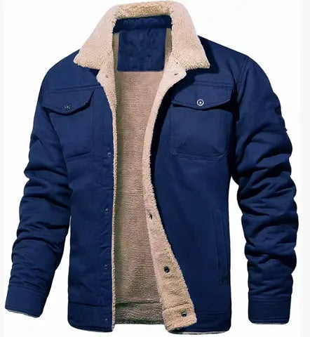 Men's Winter Jacket with Shearling Collar