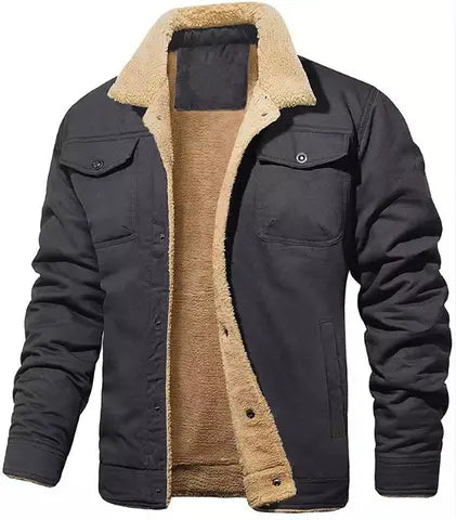 Men's Winter Jacket with Shearling Collar