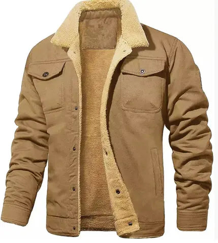 Men's Winter Jacket with Shearling Collar