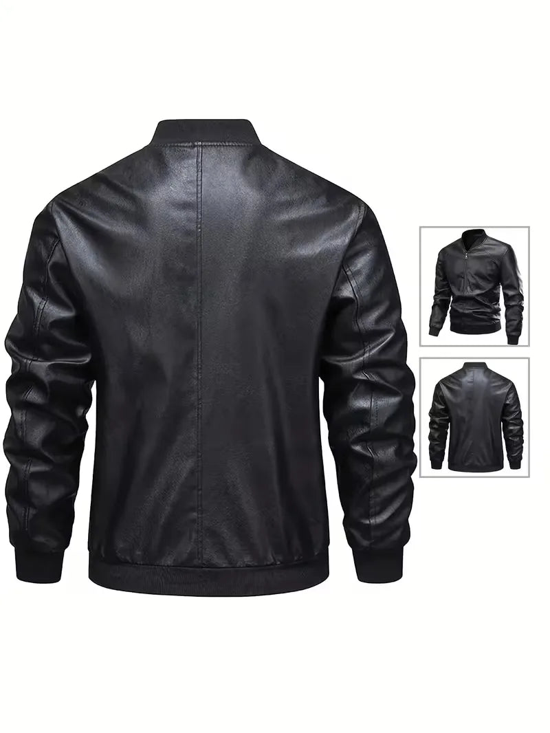 Slim-Fit Men's Long-Sleeve Bomber Jacket