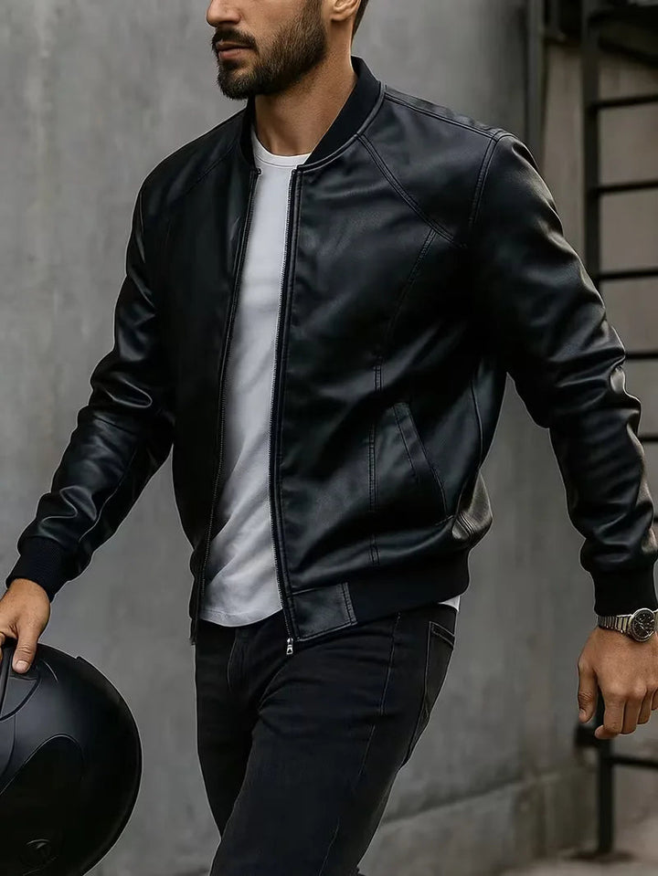 Slim-Fit Men's Long-Sleeve Bomber Jacket