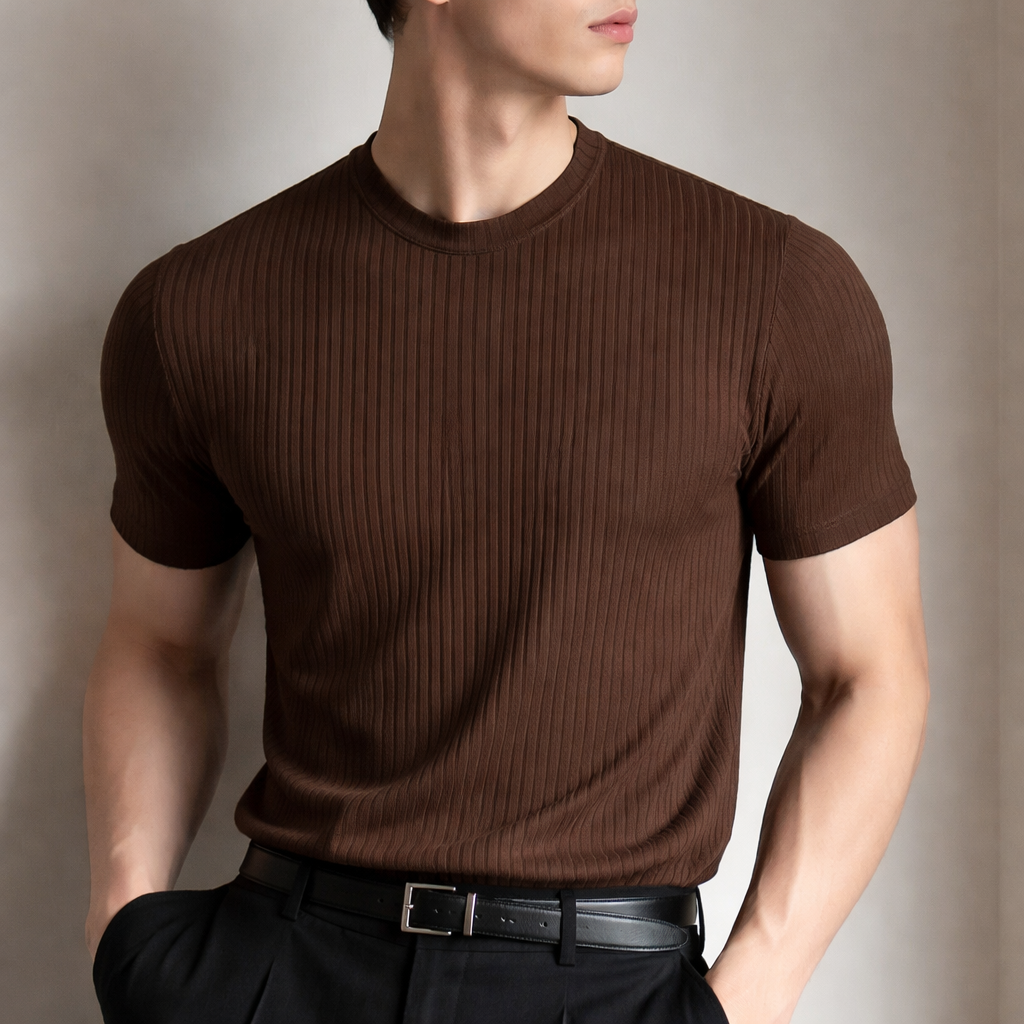 Men's T-Shirt | Ribbed Sculpted Fit