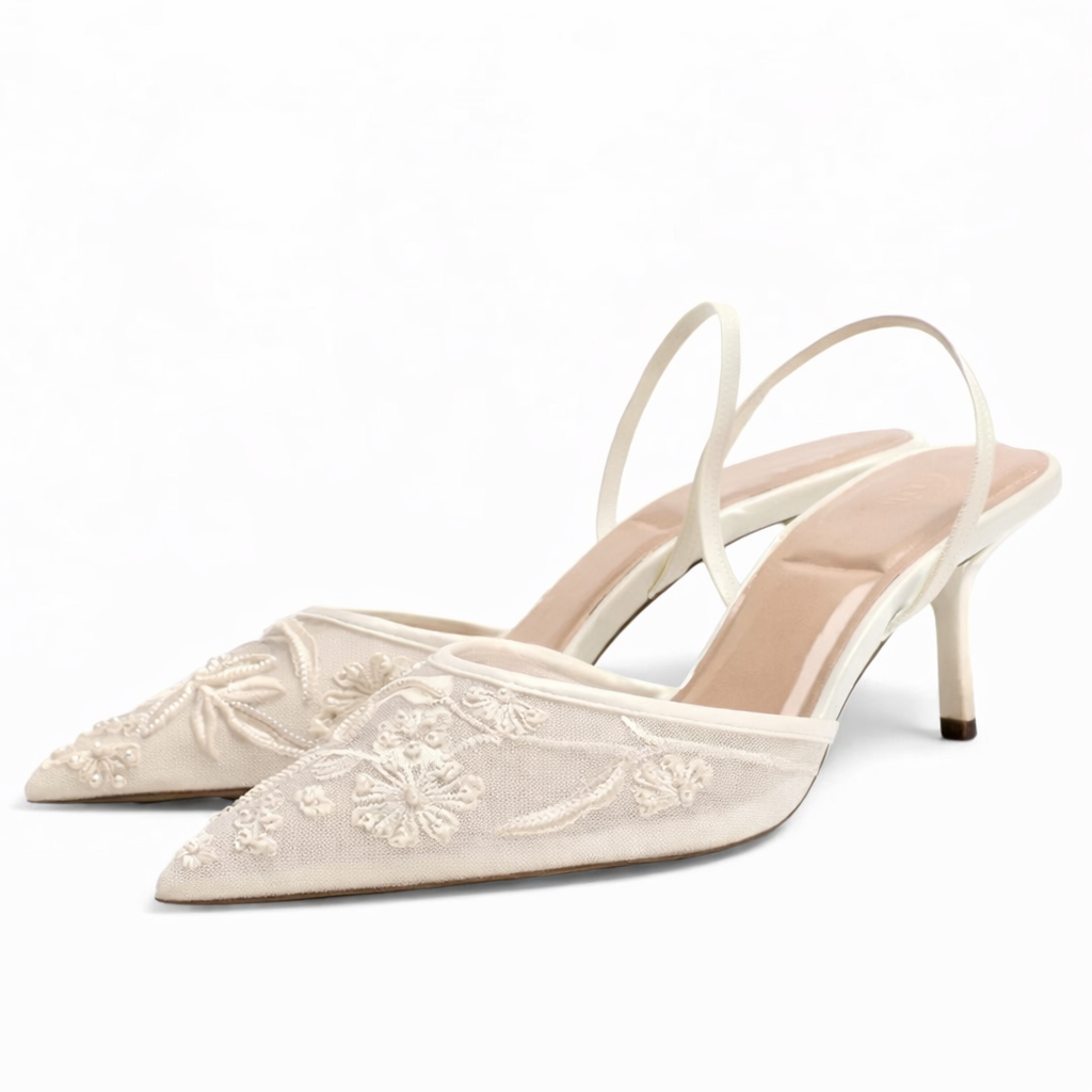 Elegant Women's Pointed-Toe High-Heeled Mules