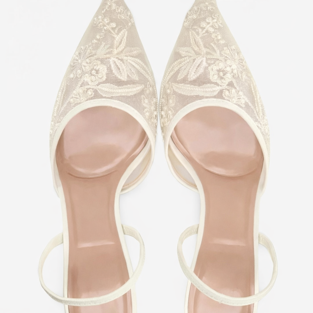 Elegant Women's Pointed-Toe High-Heeled Mules