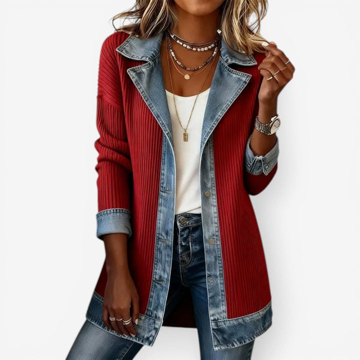 Elegant Jacket with Layered Collar for Women