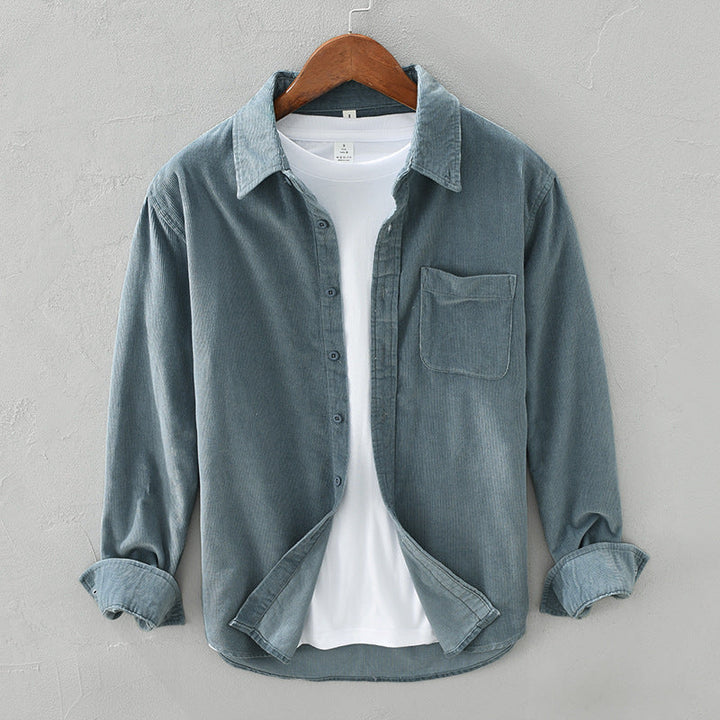 Casual long-sleeve overshirt for men