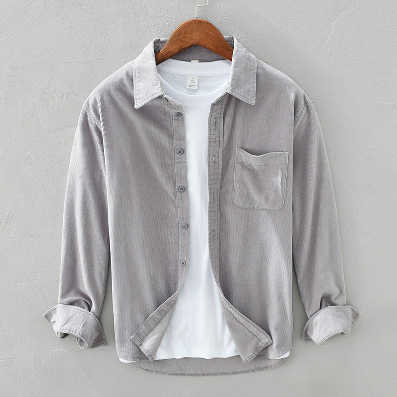 Casual long-sleeve overshirt for men