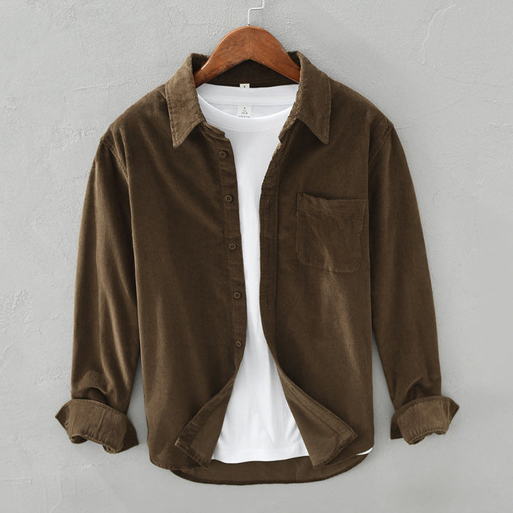 Casual long-sleeve overshirt for men