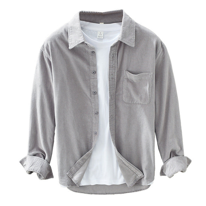 Casual long-sleeve overshirt for men