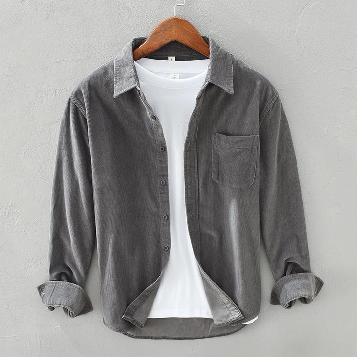 Casual long-sleeve overshirt for men