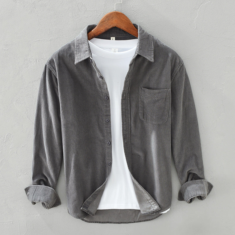 Casual long-sleeve overshirt for men