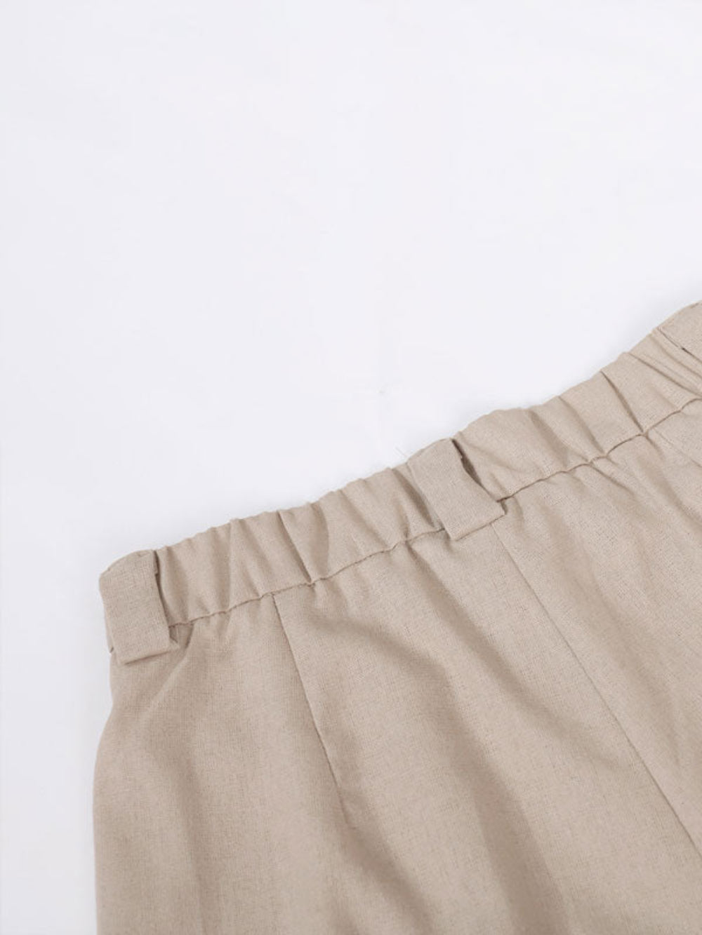 V-neck Pleated Top and Wide-Leg Pants Set for Women