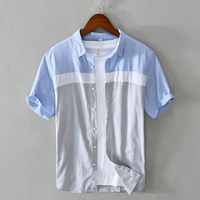 Men's Relaxed Shirt with Contrast Panels