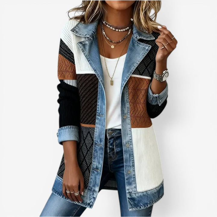 Elegant Jacket with Layered Collar for Women