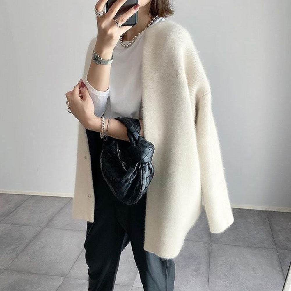 Klassisk Cardigan Med Knaplukning